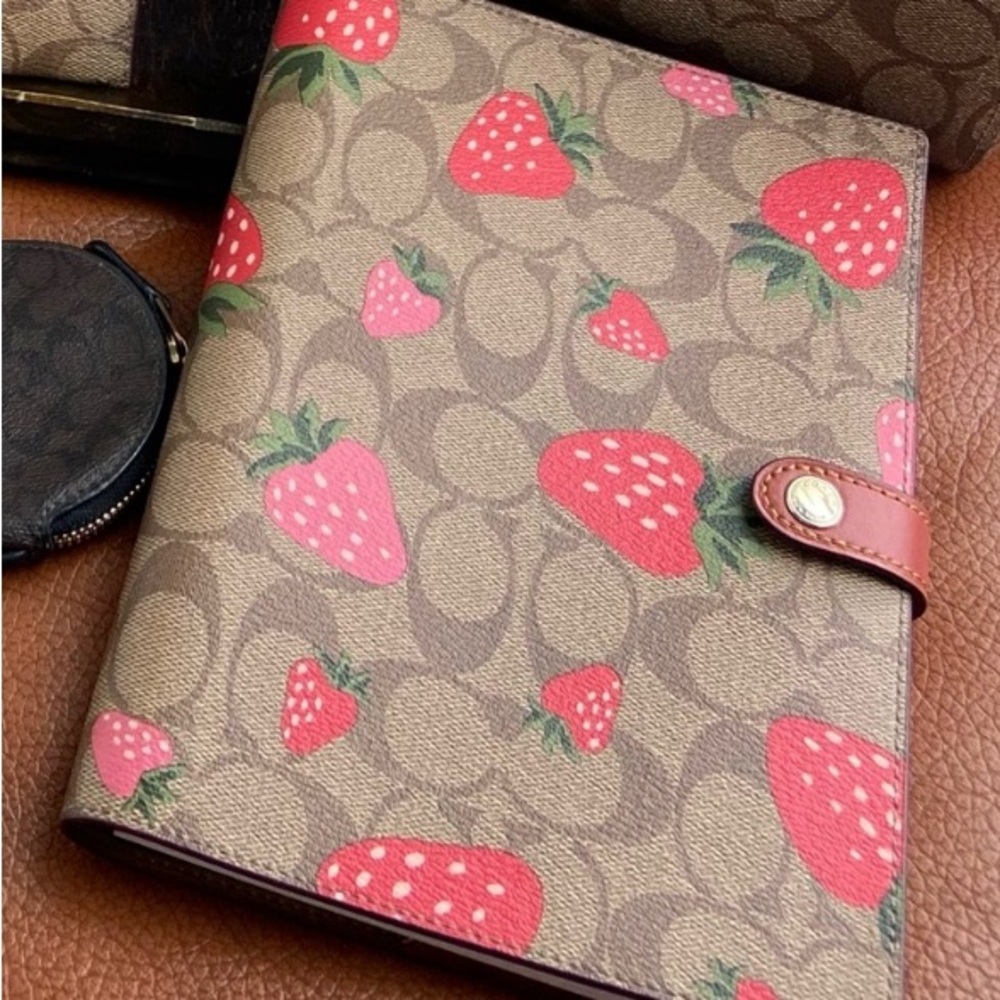 Coach Strawberry A5 Notebook Only Firm Price
